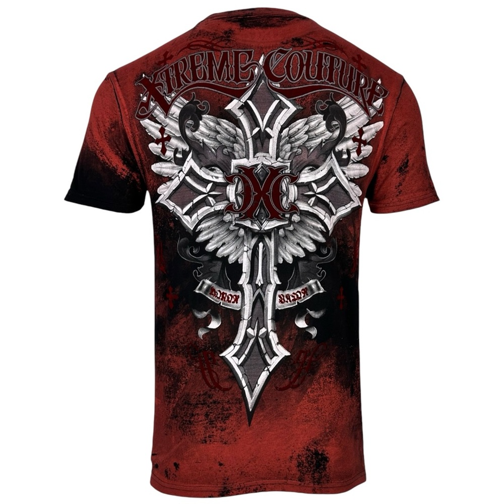Xtreme Couture by Affliction Men's T-Shirt Brigadier Biker Cross Y2K S-5XL